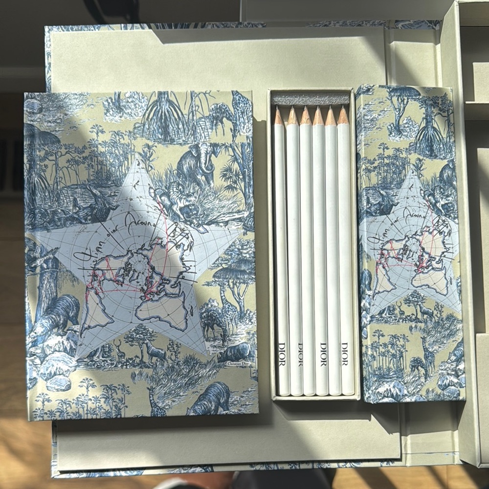 Dior Blue and Cream Stationery Set